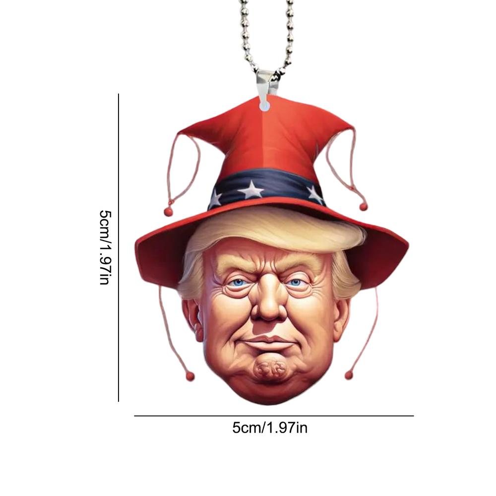 

Автомобильная подвеска для заднего вида 2D автомобильные аксессуары украшения креативность забавная акриловая подвеска президентская подвеска для дверной ручки красный