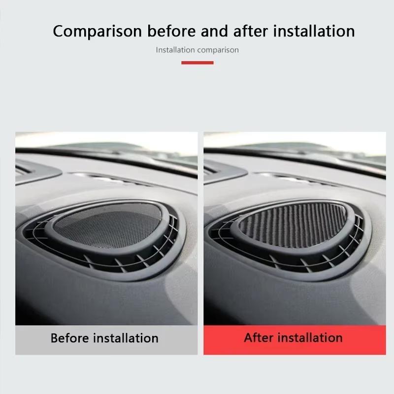 1PC Real Carbon Fiber Car Console Air Outlet Vent Panel Decoration Sticker For Mini Cooper F54 F55 F56 Car Interior Accessories