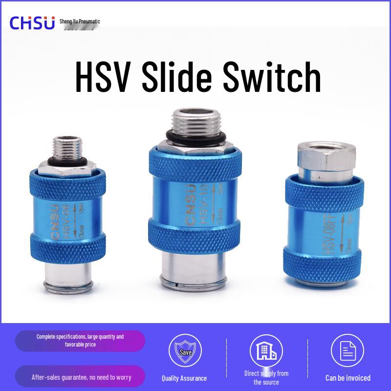 HSV-06/08 Mechanical Slide Valve: Hand-Push Pneumatic Gas Control Component