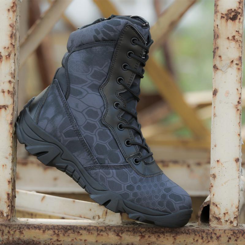 Trekking Hiking Outdoor Shoes Men Camo Waterproof Climbing Camping Sport Sneakers Military Tactical Army Boots