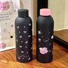 Bowknot Dachshund Insulated Cup 500ml Water Bottle Cute Travel Insulated Flask  Car Use