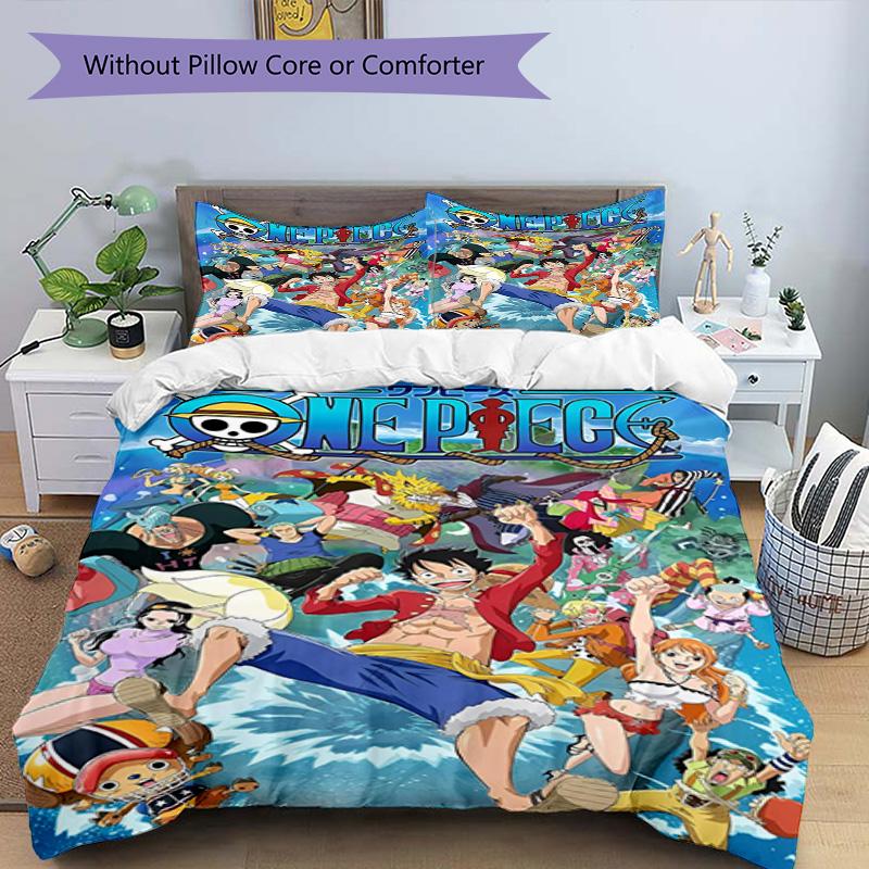 3pcs Duvet Cover Set (1*Duvet Cover + 2*Pillowcase, Without Core), One Piece Print Bedding Set, Bedroom Decor, All‑Season, Birthday Gift