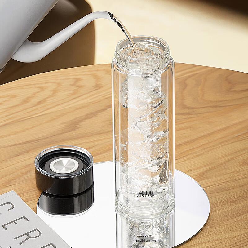 WANXIANG Double-Walled Glass Cup with 3D Lid