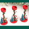 Elegant Christmas Themed Candle Holder Resins Constructions Candle Stand for Home and Office Decoration
