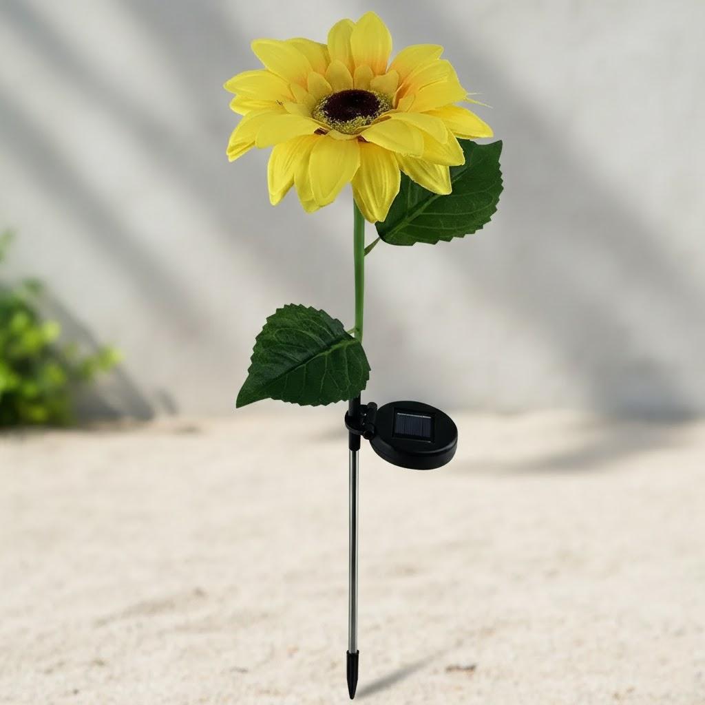 

Solar Powered Waterproof Outdoor Sunflower Garden Lights Decorative Lighting for Backyard Flower Bed Pathway жовтий