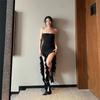 2024 Summer European & American Style Women's Sexy Irregular Wrap Dress