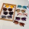 Rimless Cat Eye Sunglasses Women  New Stylish Vintage Gradient Casual Shades Trendy Luxury Brand Design Sun Glasses