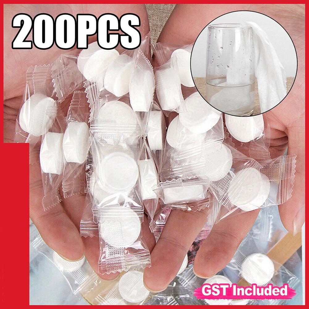 Staying Clean Compressed Towels 200pcs Specifications High Quantity Lightweight Note Pack Quick And Easy To Use