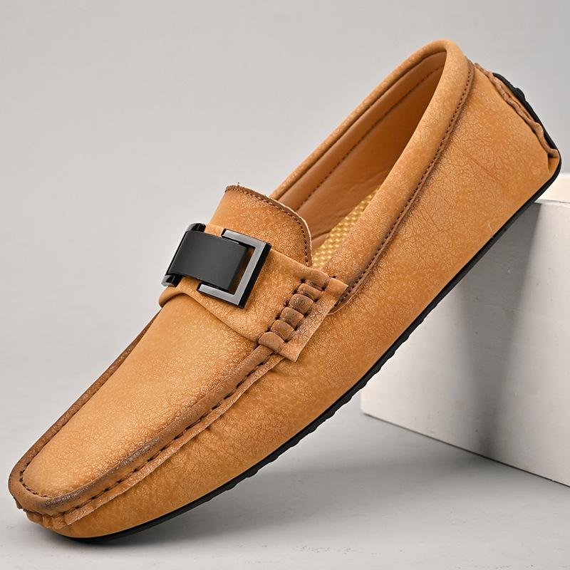 Spring and Summer Oversized Bean Shoes, Casual Men's Shoes, Lazy Driving Shoes, Fashionable and Breathable Shoes