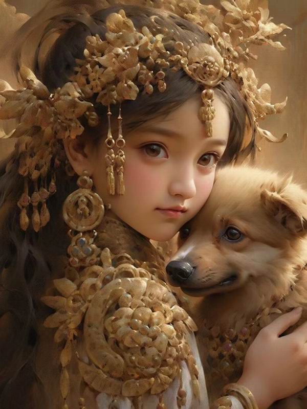 Ženy a koně Diamantová malba Nové přírůstky Zvířata Domácí kutily Plný Čtverec Kulatý Vrták Kamínková výšivka Dívka Psík Mozaika Sady křížkového stehu Nástěnné dekorace