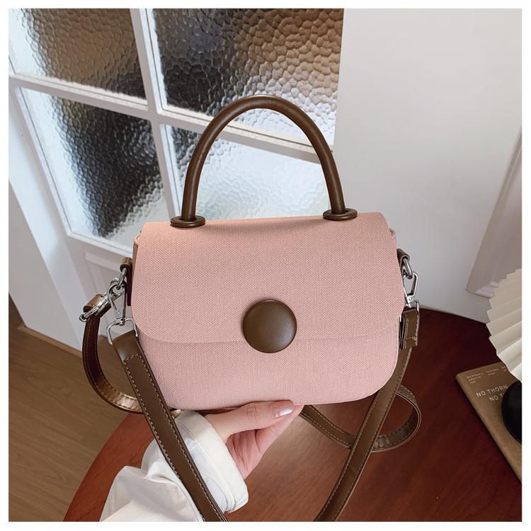 

Persalized and Fashiable Women s Bag with Ctrasting Colors Single Shoulder Crossbody Bag Hand-held Small Square Bag рожевий