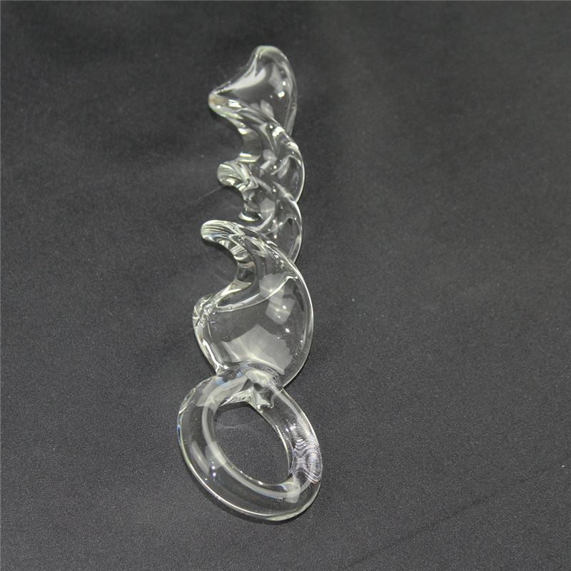 Glass Dildo Anal Plug Crystal Female Masturbation Vagina G-spot Massage Fake Long Penis Cock Sex Toys for Women Men