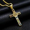 Cross Necklace Saint Benedict Pendant Cross Men's Necklace Necklace Jewelry