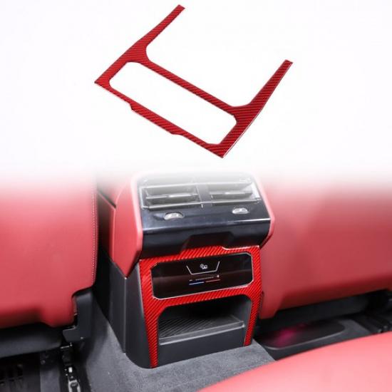 Red Carbon fiber Rear Air Vent Lower Trim Sticker For BMW 5 Series G60 i5 2024+
