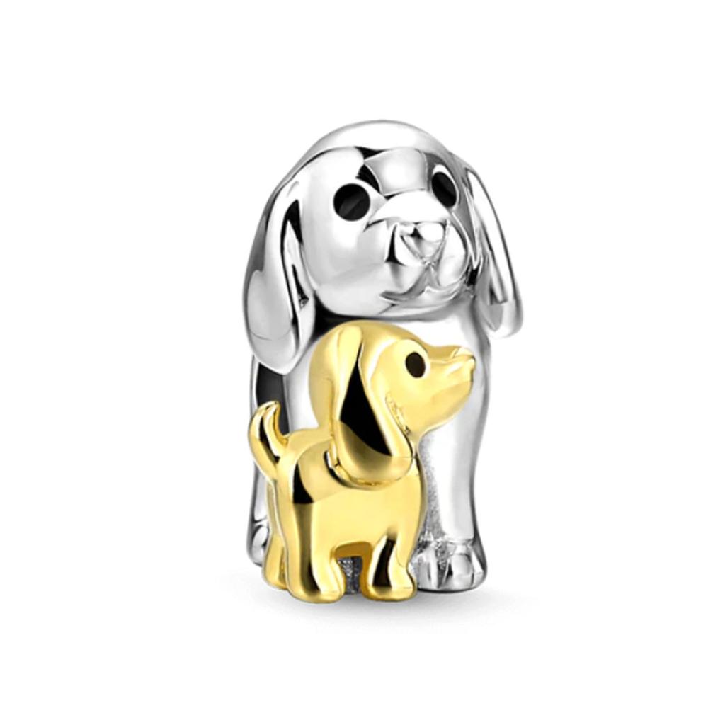 Copper Cute Dog Cat Dangle Beads Fit Original Apandorad Charms Bracelets Trinket Diy Bead Women Jewelry Making