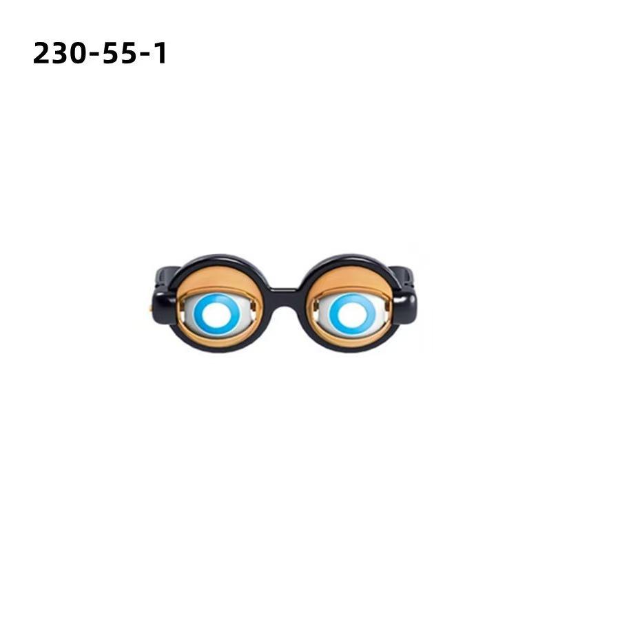 Cartoon Prank Blink Glasses: Pull-String Novelty Toy for Kids