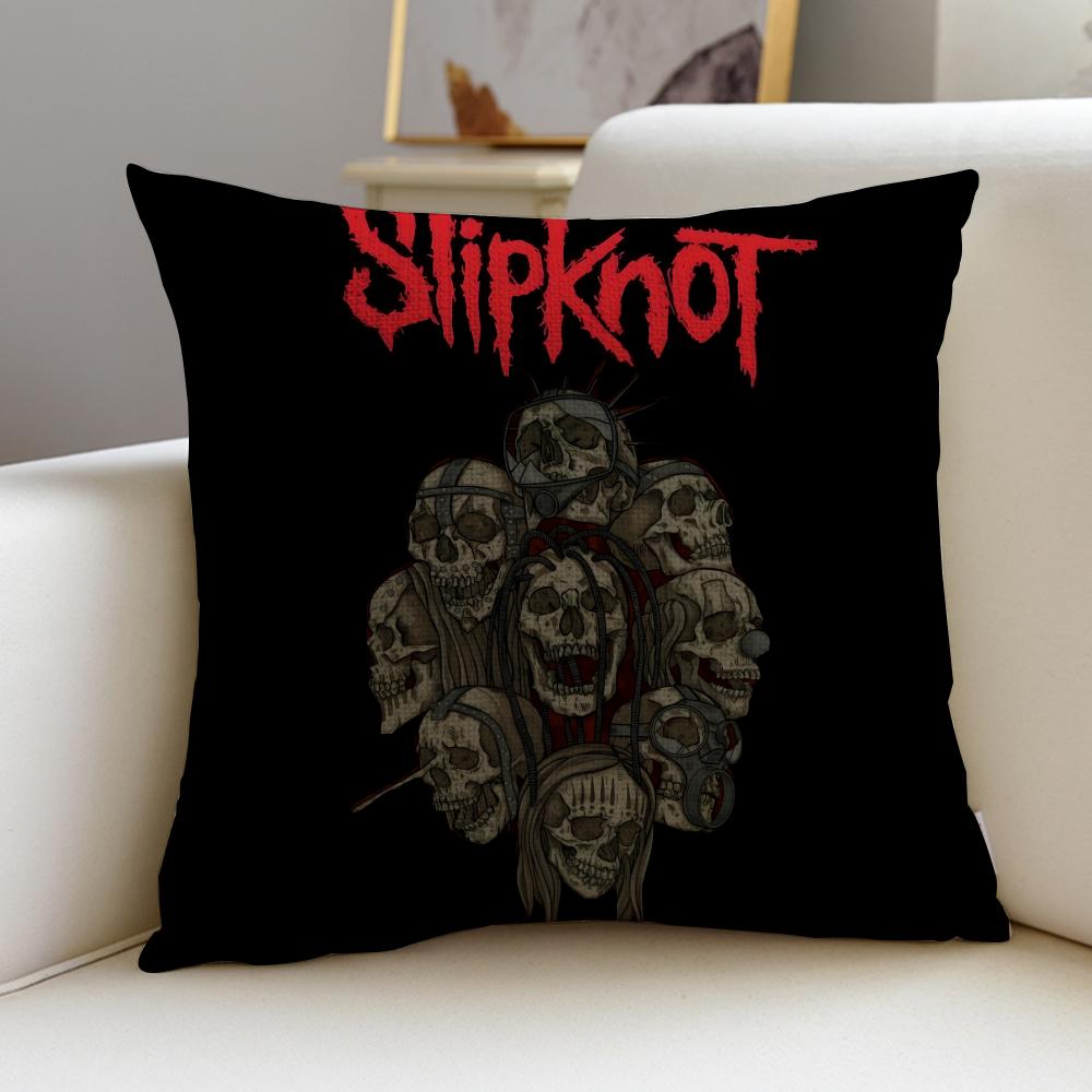 Brutal SSlipknotS Cushion Cover Breathable and skinfriendly linen pillowcase square removable and washable cushion