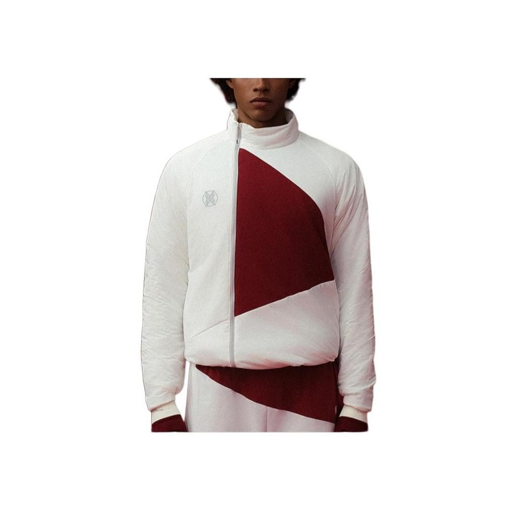 SAUCONY X LAMFO Retro Spliced Long Sleeve Zipper Fashion Comfortable Simple Stand Collar Cotton Jacket Men Jackets Snow-Peak-White SC2240301A-WT039