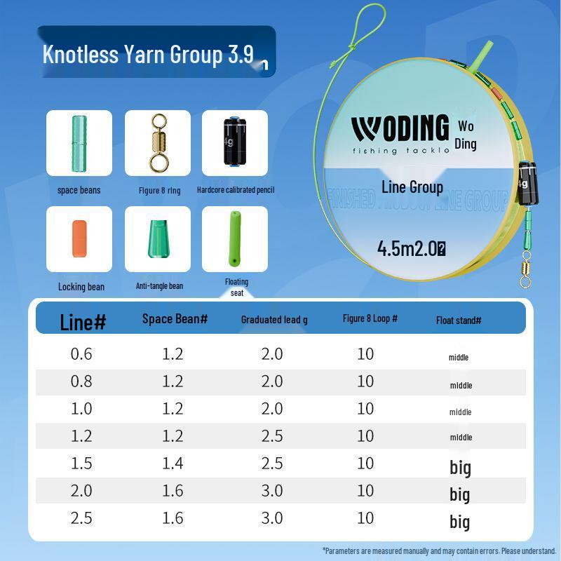 

Нейлонова волосінь Woding No-Knot – Ручна робота, Висока міцність на розрив, Готова основна ліска з імпортованого натурального шовку. Size 1.2