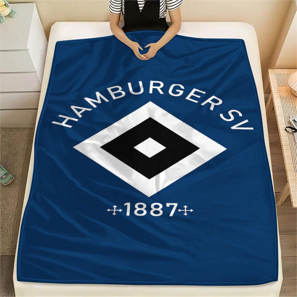 1PC Hamburger SV Patterned Flannel Blanket Suitable For All Seasons for Home Decor Warmth and Comfort Gifts Holiday Present