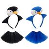 Animal Penguins Costumes 3D Penguins Headband Tutu Animal Fancy Costume Kit Halloween Cosplay Party Accessories Kids