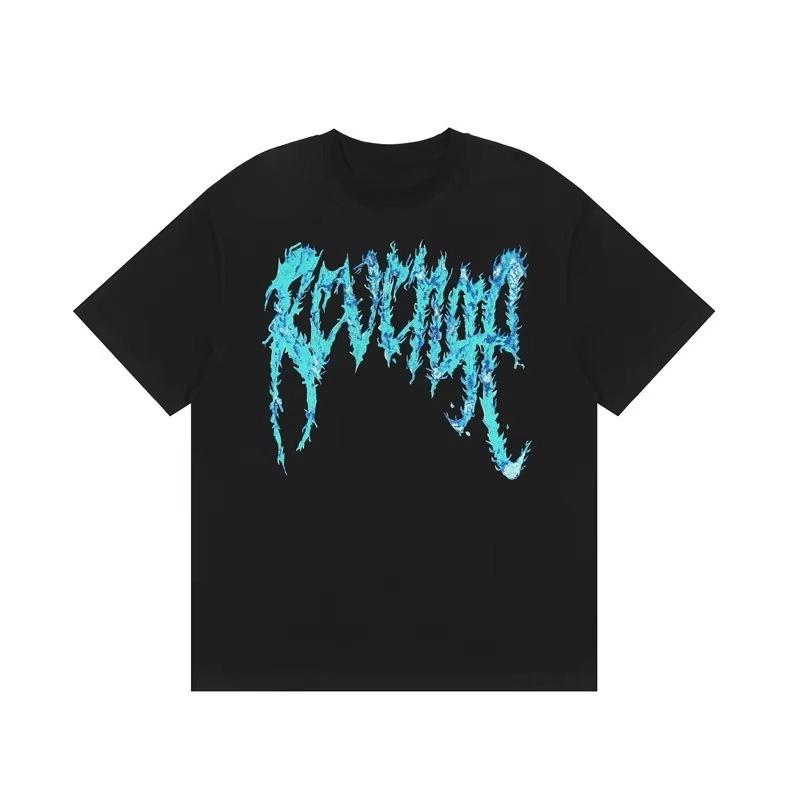 Gothic Font TShirt D Metal Effect Graphic Tee Black Streetwear Bold Letter Print Tops for Unisex Women Casual Unisex Clothing