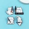 Animal Knight Cartoon Brooch: Quirky Alloy Enamel Badge for Versatile Wear