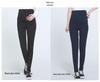 Plus Size Fleece-Lined Maternity Pants with Belly Support for Autumn and Winter