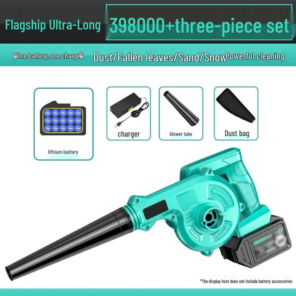 Rechargeable High-Power Lithium Battery Hair and Dust Blower for Home and Car Use