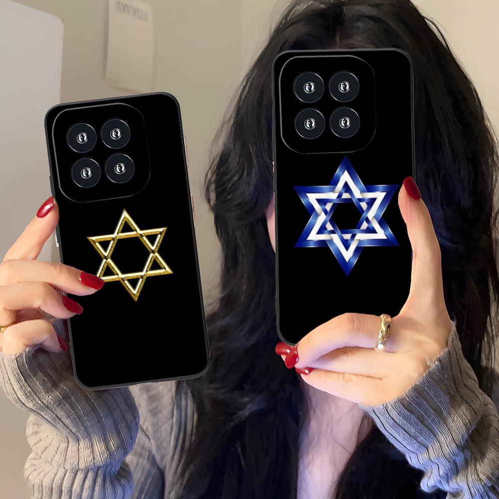 Jewish David Star Mobile Cell Phone Case for Xiaomi 15 14 13 12 Mi 11 T Ultra Lite Pro S X 5G Colorful Printing Cover Cellphones