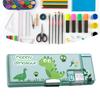 Pencil Bag Cute Cartoon Style Double Sided Inbuilt Sharpener Portable Large Capacity Large Pencil Case for Kids School