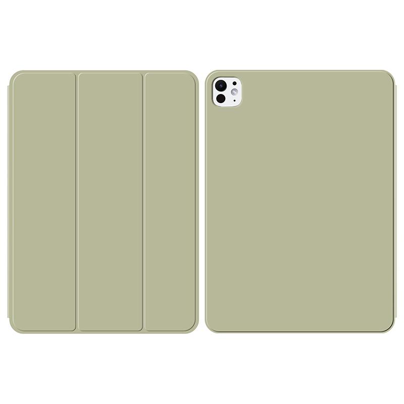 

Для iPad Про 11 (2024) (М4) Чехол Магнитное крепление Тройная подставка Защитная оболочка Light Green