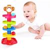 5-lagiges Ball Drop and Roll Wirbelturm-Entwicklungs-Lernspielzeug | Stack Drop Go Ramp-Spielzeugset, Geschenkauswahl, Aktivitätszentrum für 1–3 Jahre, Affe