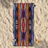 Ethnic Style Colorful Patterns Beach Towel, Large Microfiber Quick Dry Lightweight Pool Bath Towels Sand Free Beach Blanket for