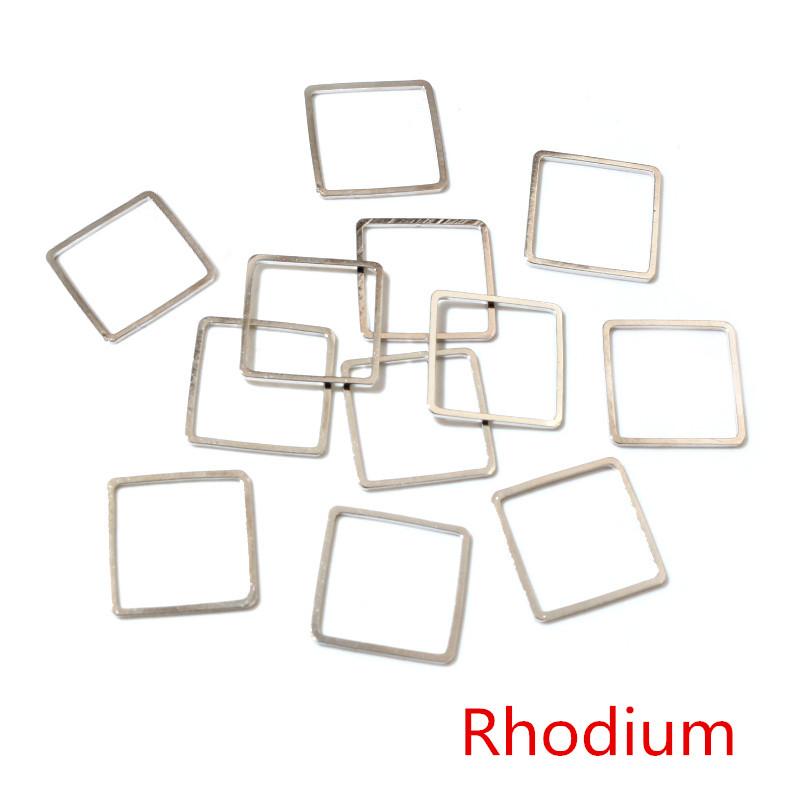 15 20 25 mm Brass Closed Square Ring Earring Wires Hoops Pendant Connectors Rings For DIY Jewelry Making Supplies Accessories