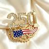 250th Anniversary USA Brooch Pin: Elegant Lapel Pin & Clothing Accessory