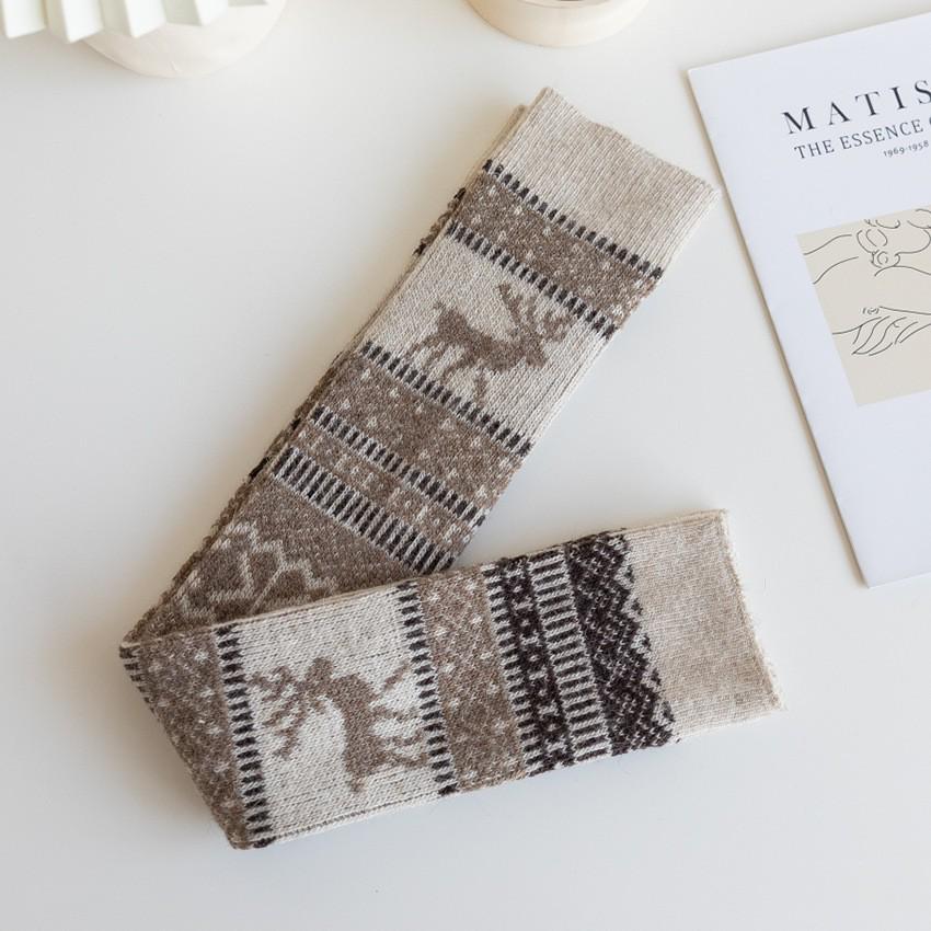 Chaussettes chaudes en laine pour femmes japonaises, longueur genou, pour l'automne et l'hiver