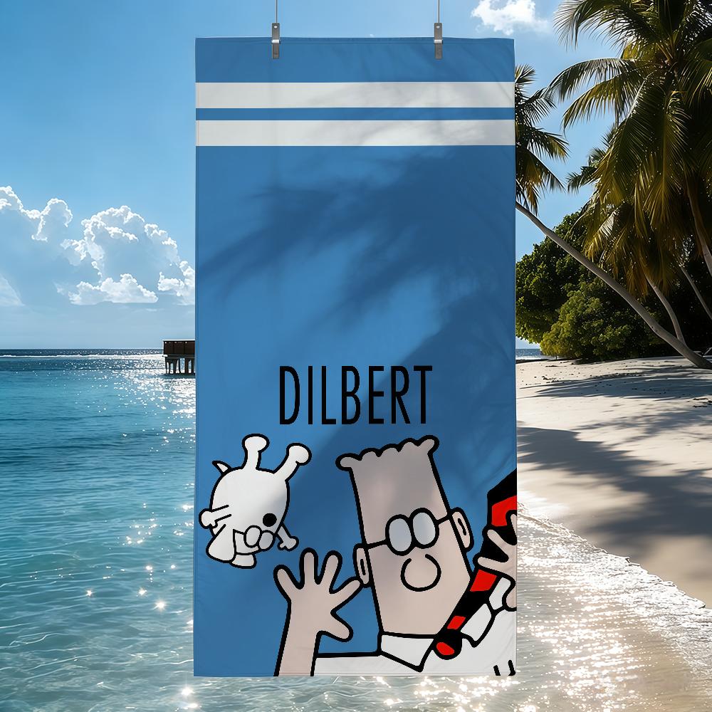 D-Dilbert Towel Quick Drying Beach Towels Are Suitable For Swimming Pools Camping Yoga And The Gym