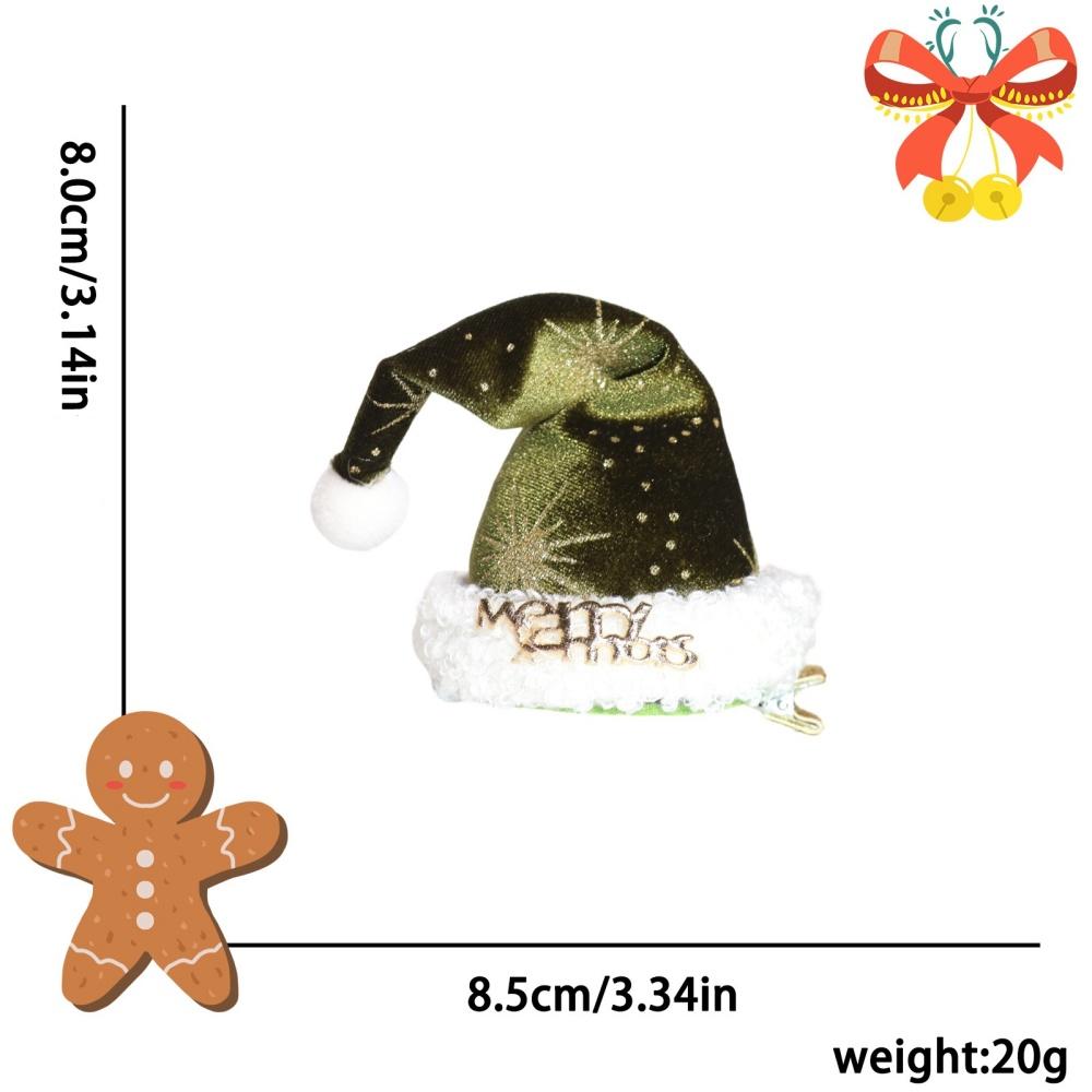 Cute Christmas Headband Xmas Hat Hairband Hair Clips Mini Hat Hair Barrettes Duckbill Clips Children New Year Party Decor Props