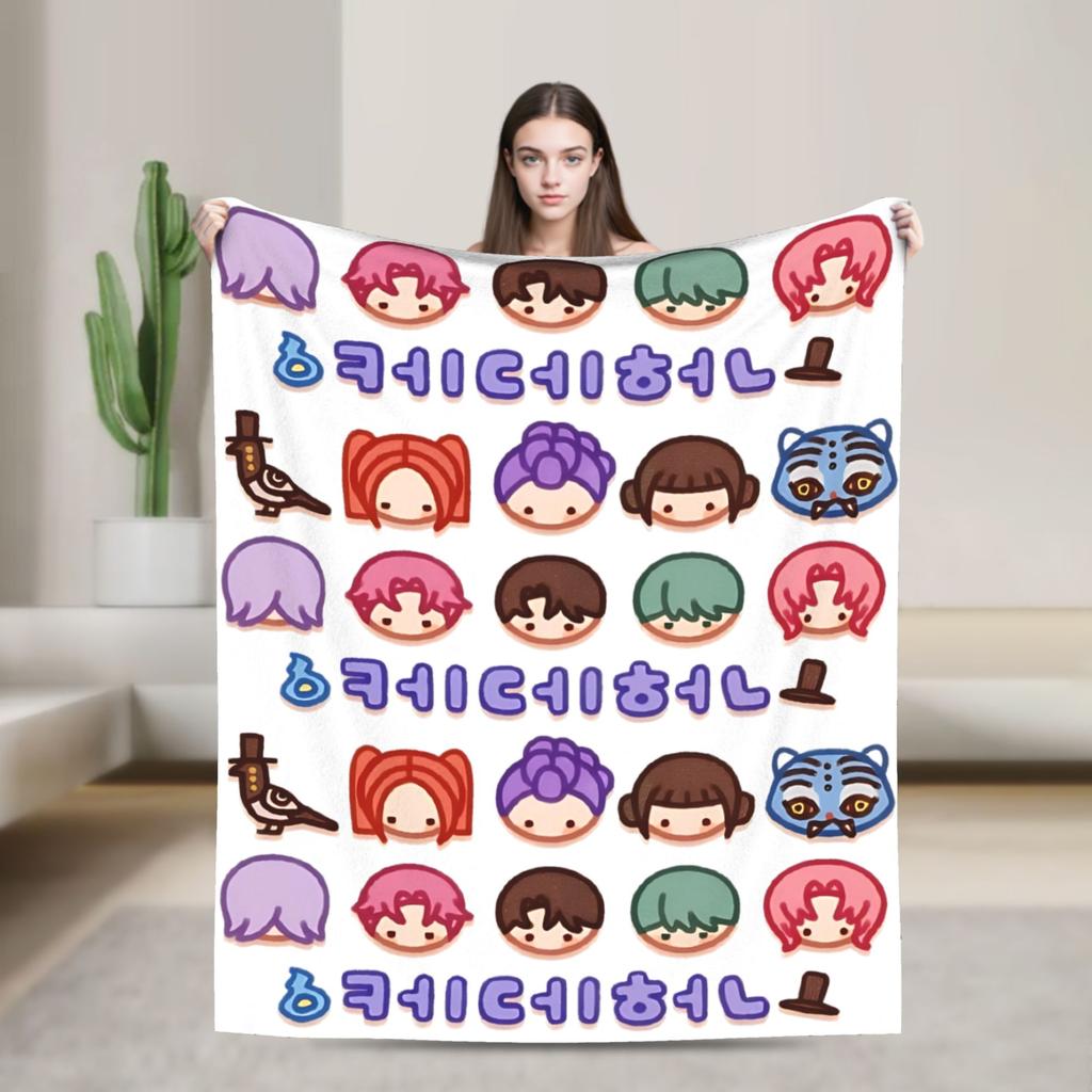 Huntrix HUNTRX Rumi Kpop Demon Hunters Dekens Pluizig Geweldig Warm Plaid voor Huis Winter