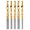5Pcs End Mill TiPlated 1Flute CNC Spiral Router Bit HighSpeed Steel Milling Cutter 4x22x50mm