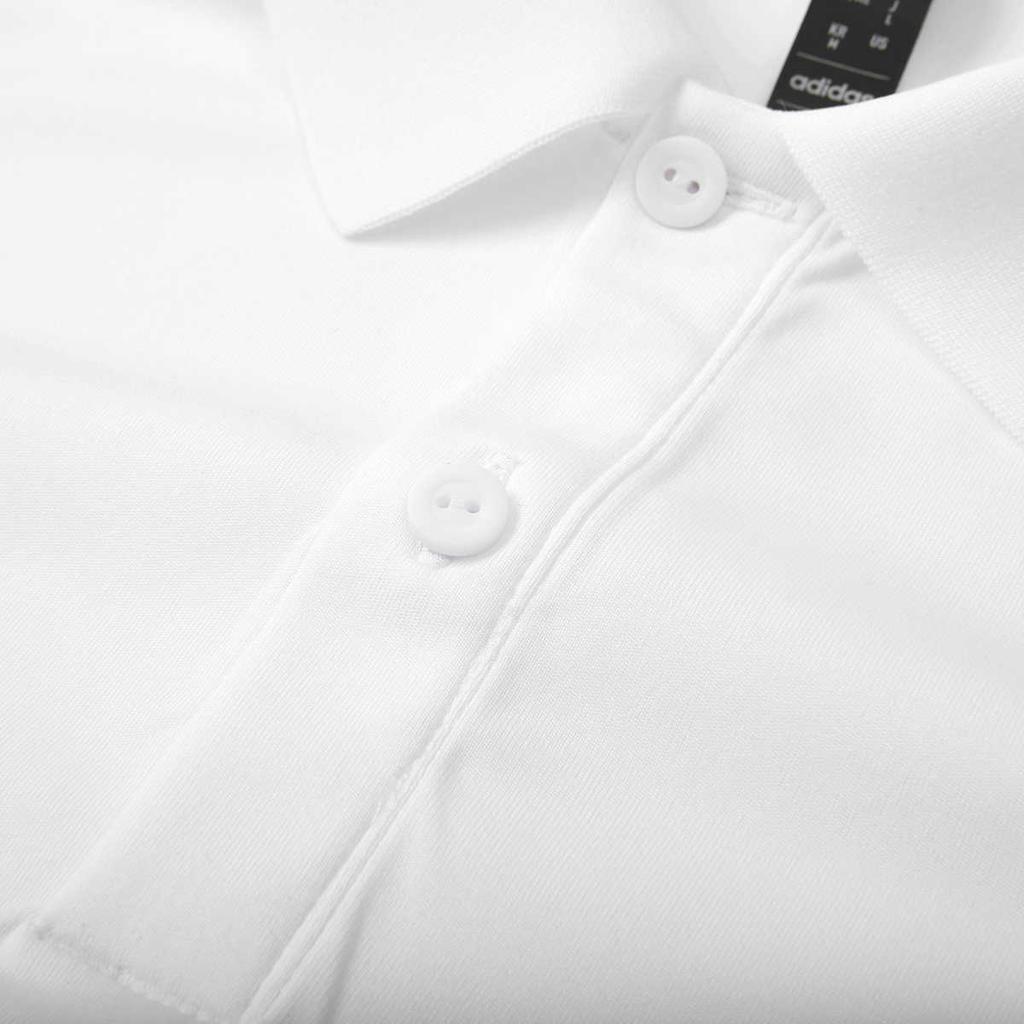 adidas Unifarbenes Pullover Bequemes Sportliches Freizeit-Poloshirt Herren Tops Weiß JD1435