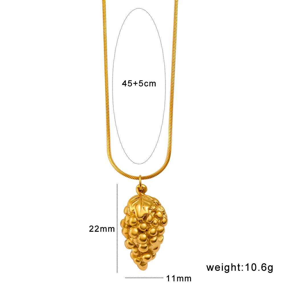 Versatile Stainless Steel Fruit Pendant Necklace - Summer Trendy Women’s Accessory
