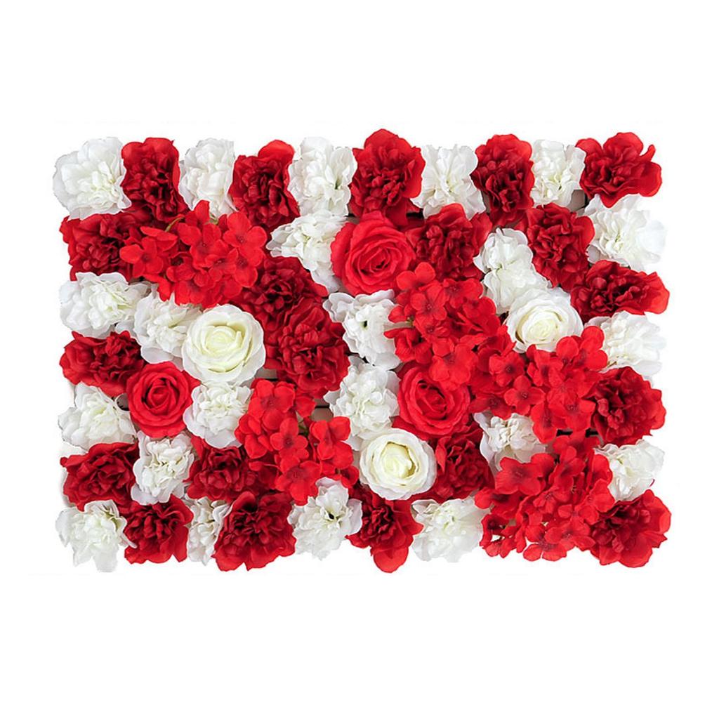 Artificial Flower Wall Panel Rose Flower Backdrop for Wedding Stage Home