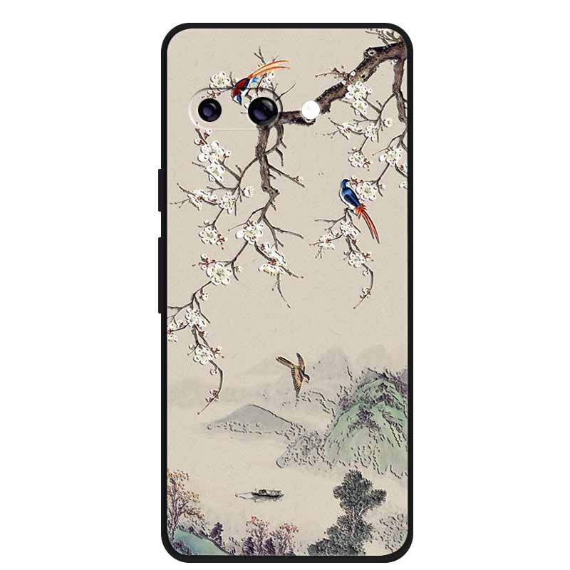 For Google Pixel 9A 5G Case 3D Relief Flower Emboss Soft Silicone various Flower Cartoon Cat Cover For Google Pixel 9a TPU Cases