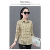 High-quality all-cotton plaid shirt for women, spring and autumn 2026 new fashion women's shirt, thin long-sleeved top