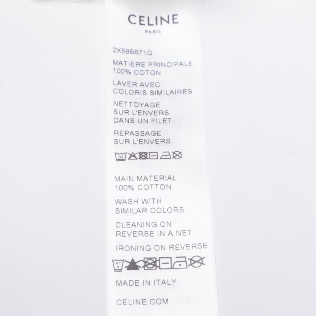 Celine Excellent Condition, Genuine Domestic Product, 2X58B671Q Triomphe Logo Short-sleeved T-shirt Tops S White X redUsed