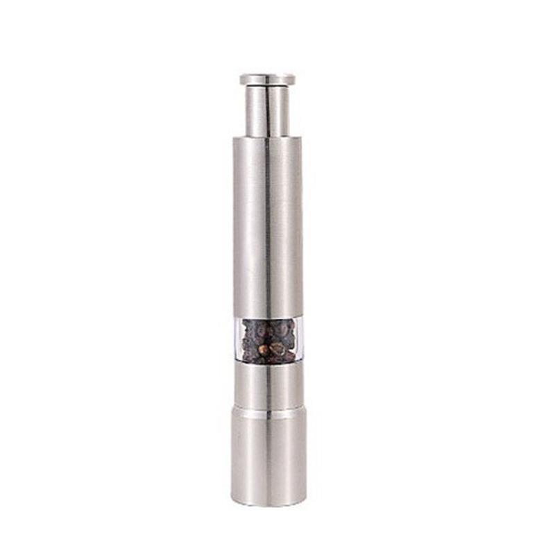 

Steel Manual Spices Grinder with Ergonomic Thumb Button Compacts Press Peppermill For Home Cooking Kitchen Gadgets 1