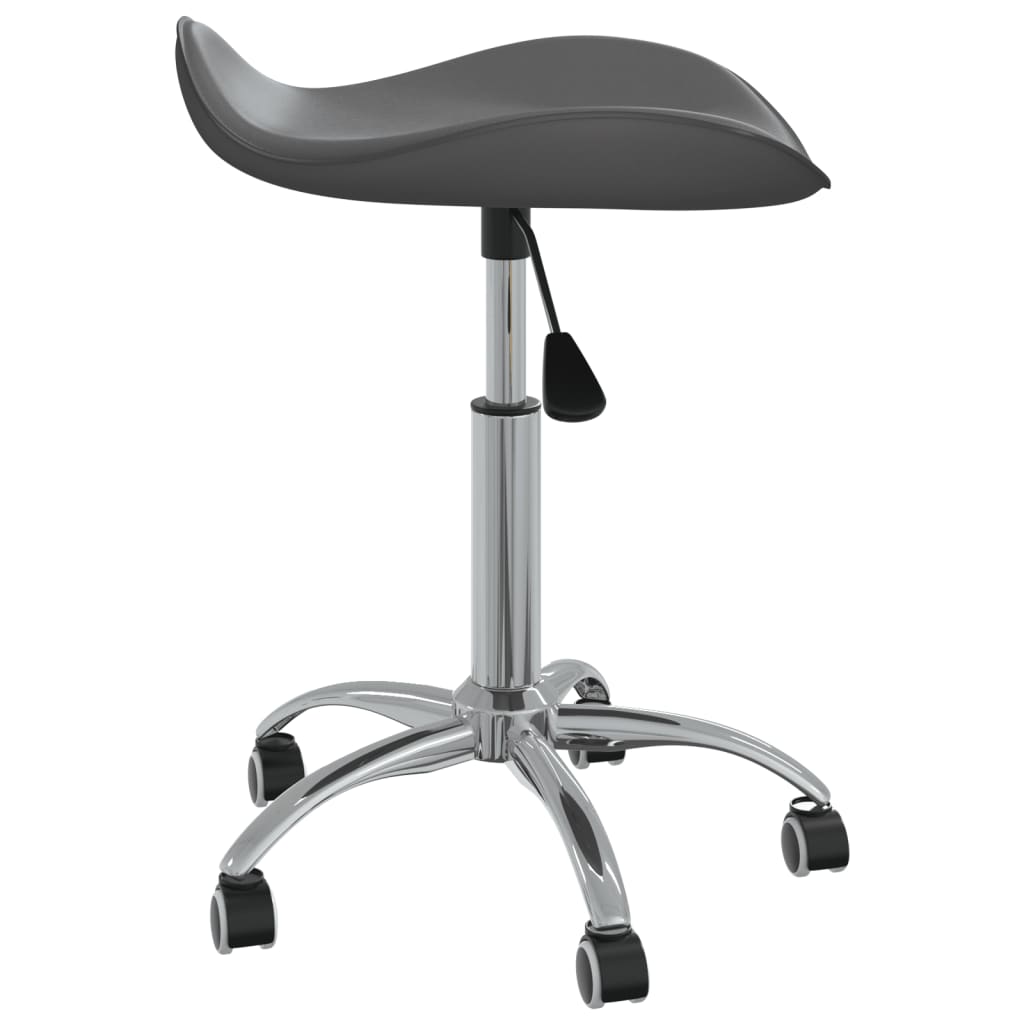 Hairdresser Swivel Stool Gray Artificial Leather