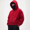 Sweat à capuche zippé avec cache-visage intégré Unisexe - Coupe oversize, Poche kangourou, Tissu doux pour tenues décontractées quotidiennes et mode urbaine